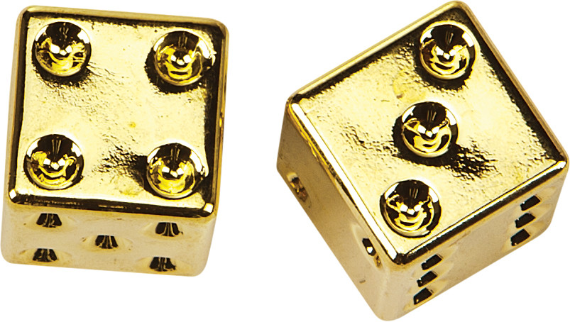 Harddrive Valve Stem Caps Gold Dice