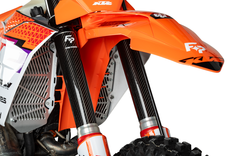 FIRE POWER CARBON FIBER FORK SHIELD LOWER 52 MM X 260 MM