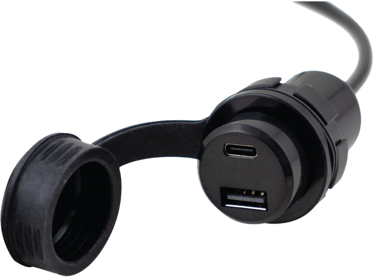 KOSO DUAL PORT USB ADAPTER TYPE A AND C