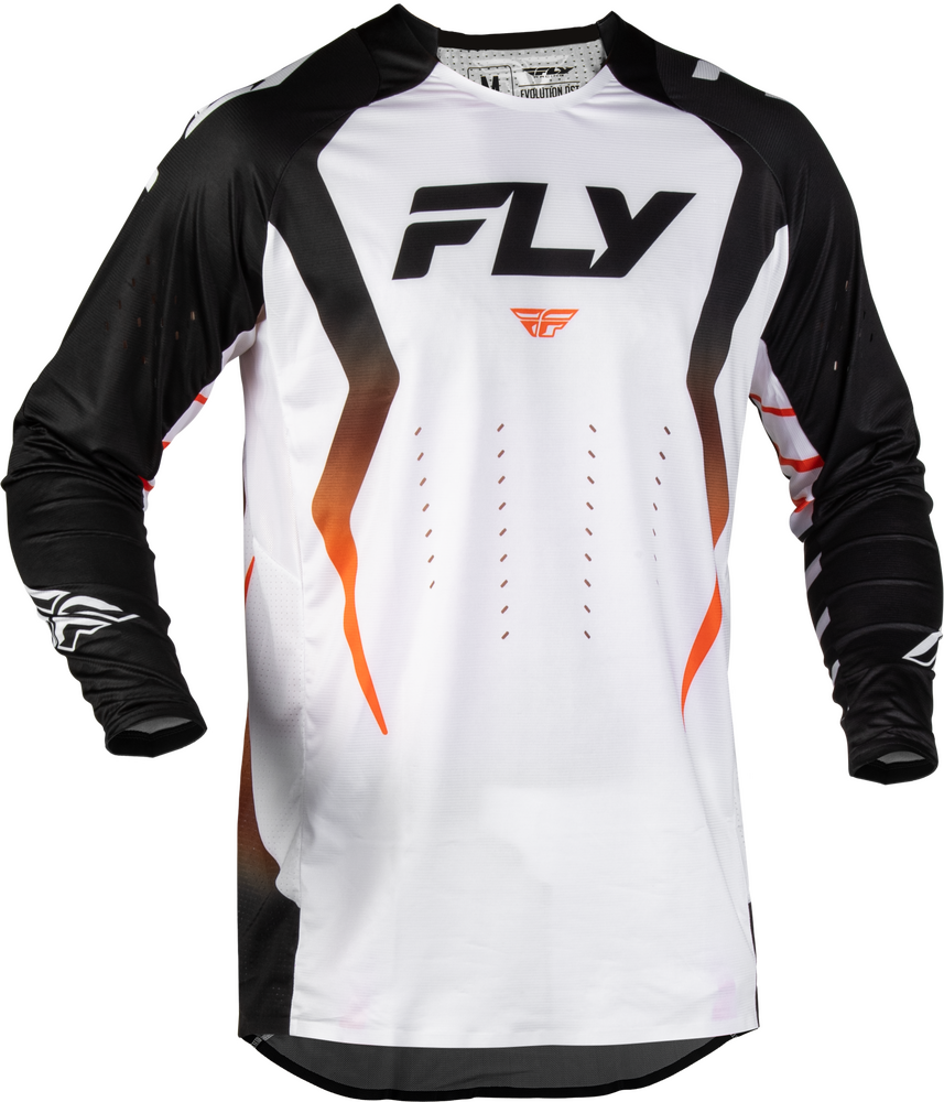 Fly Racing Evolution DST Bolt Jersey (2027) — White/Black/Orange