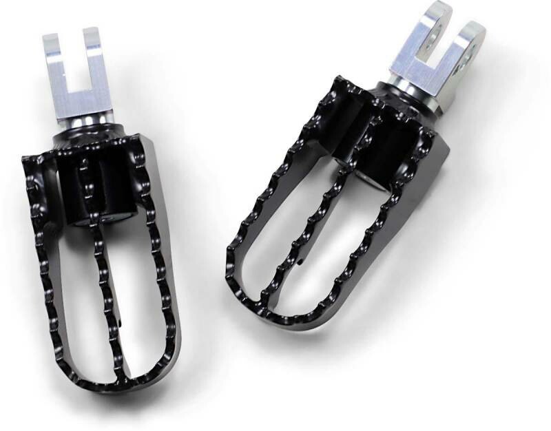 Burly Brand MX Style Pass Foot Pegs Tri Pr Black