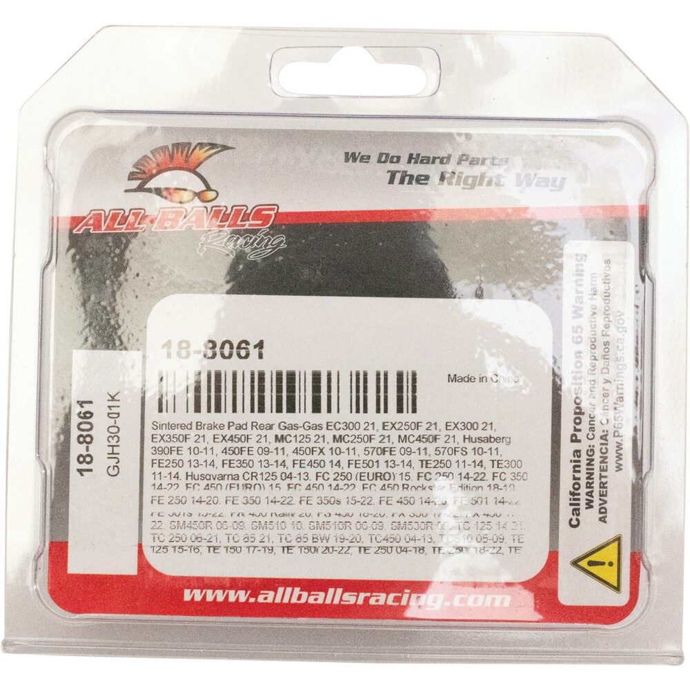 ALL BALLS BRAKE PAD KIT SINTERED