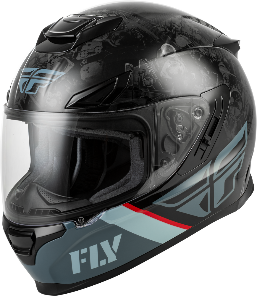 Fly Racing Sentinal Mech Helmet (2026) — Black/Grey/Gold