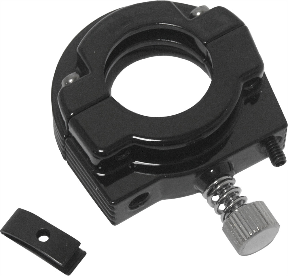 HARDDRIVE THROTTLE CLAMP DUAL CABLE SCREW IN GLOSS BLACK