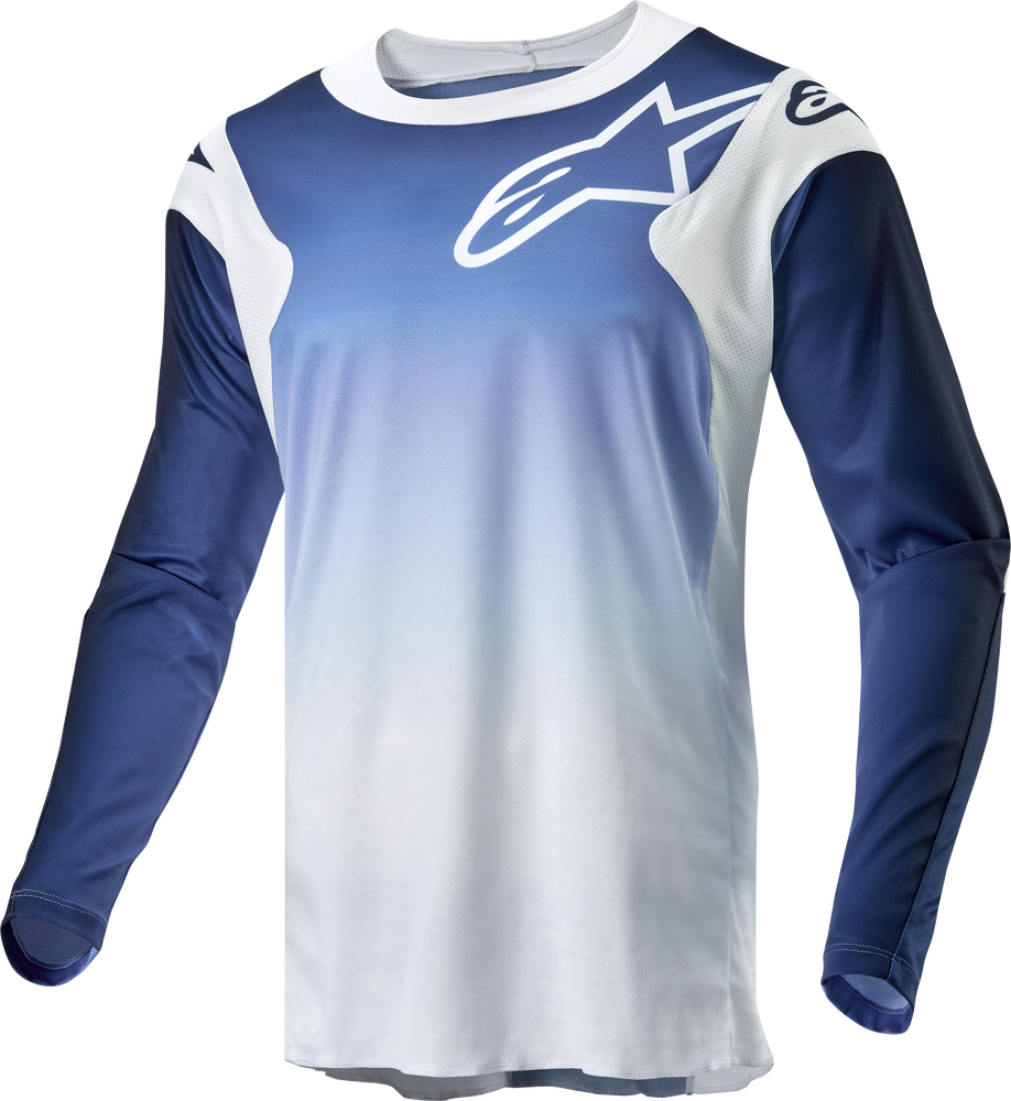 RACER HOEN JERSEY WHITE/DARK NAVY/LIGHT BLUE 2X