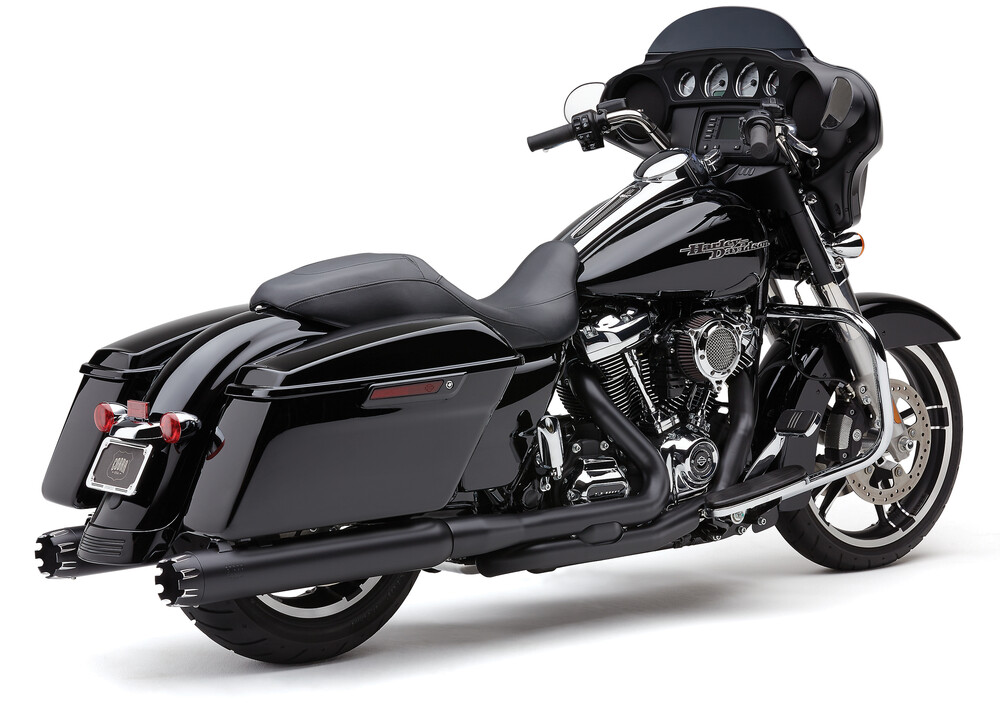 Cobra 4" NH Dual Cut Slip-On Mufflers For Harley Touring 2017-2025