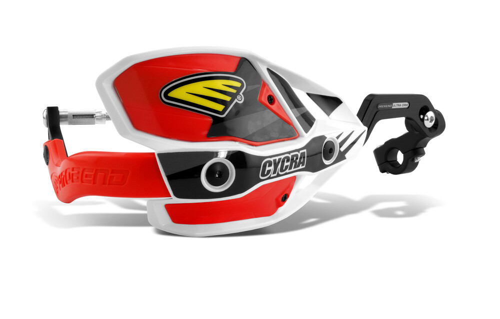 Cycra Crm Wrap Around Handguards 1-1/8" Clamp — White/Red
