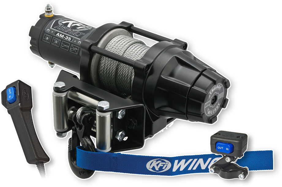 KFI 3500LB STEEL CABLE ASSUALT SERIES WINCH