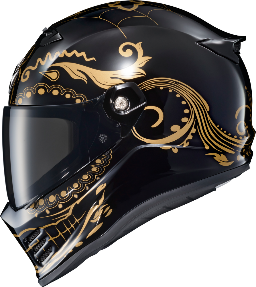 SCORPION EXO COVERT FX FULL FACE HELMET EL MALO GOLD/GLOSS BLACK 2X