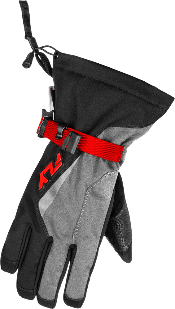 Fly Racing Title Gauntlet Gloves (2026) — Red/Light Grey/Black