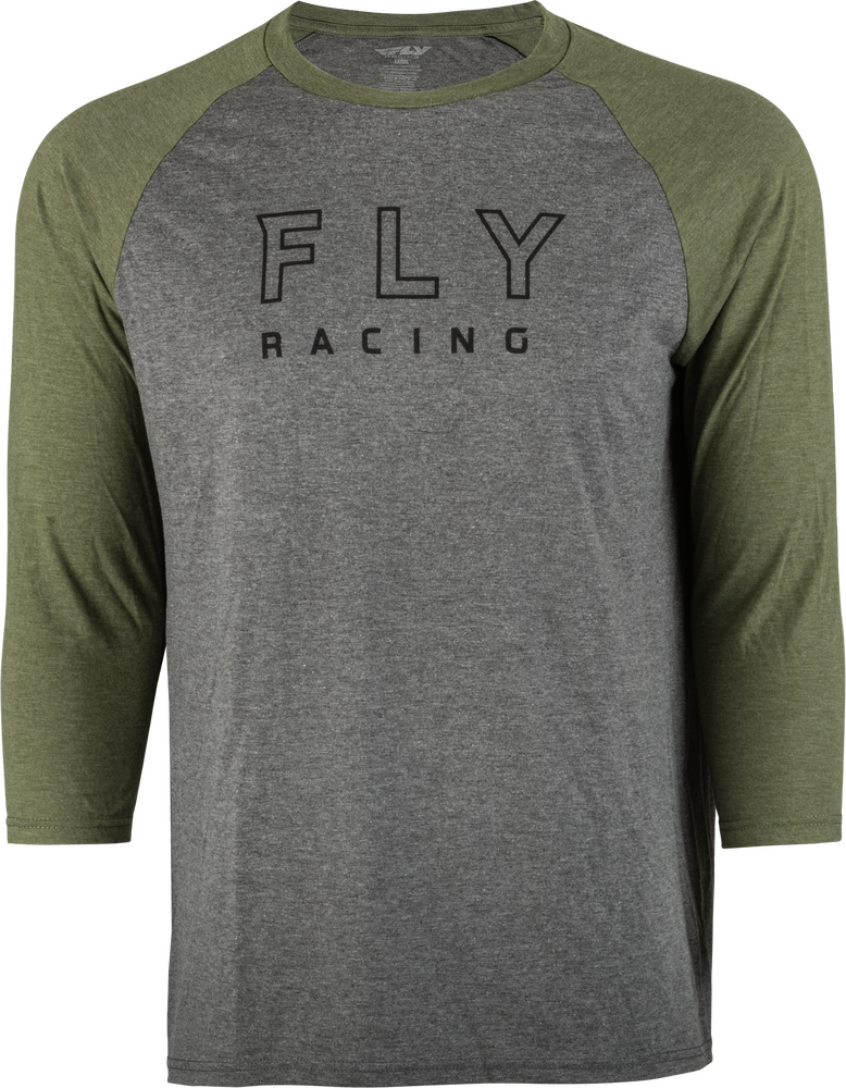 Fly Racing Renegade 3/4  Sleeve Tee — Tan Heather/Olive