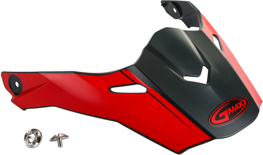 Gmax Visor W/Screws Raley Matte Grey/Red At-21/Y