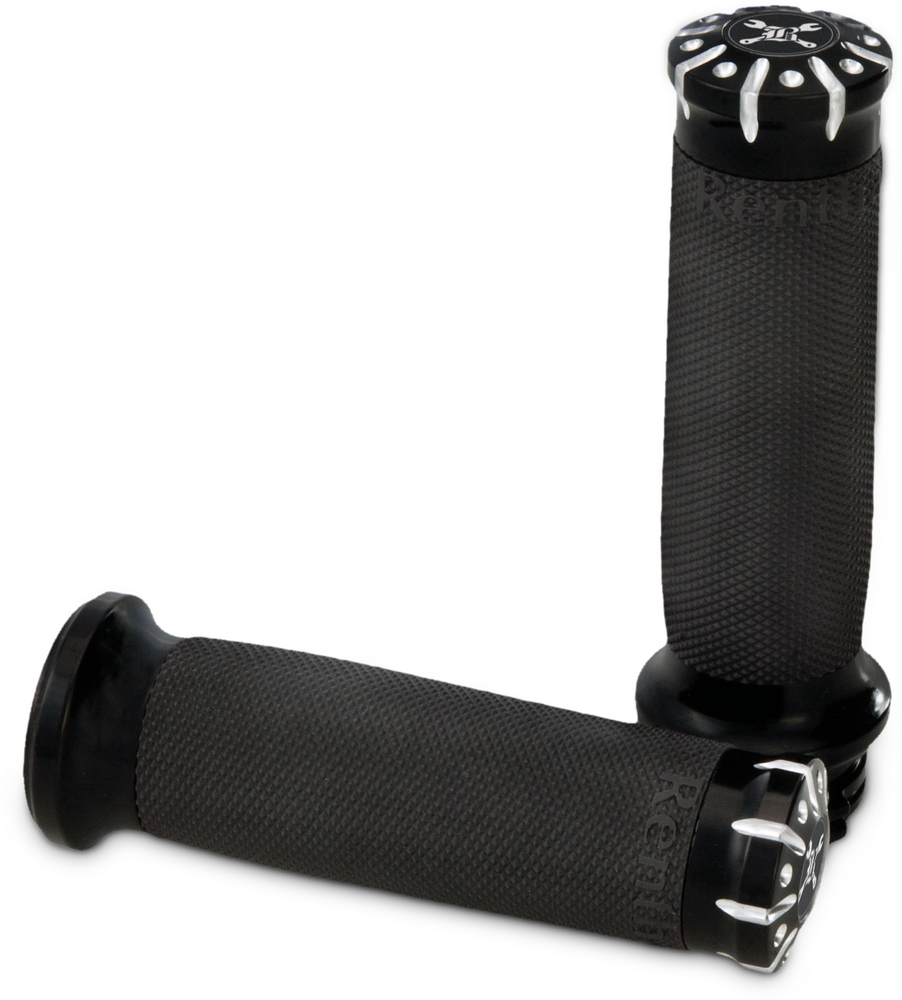 Burly Brand Hawk Billet Handle Grip Set Dual Cable
