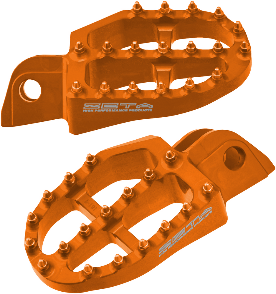 Zeta Aluminum Footpegs Orange