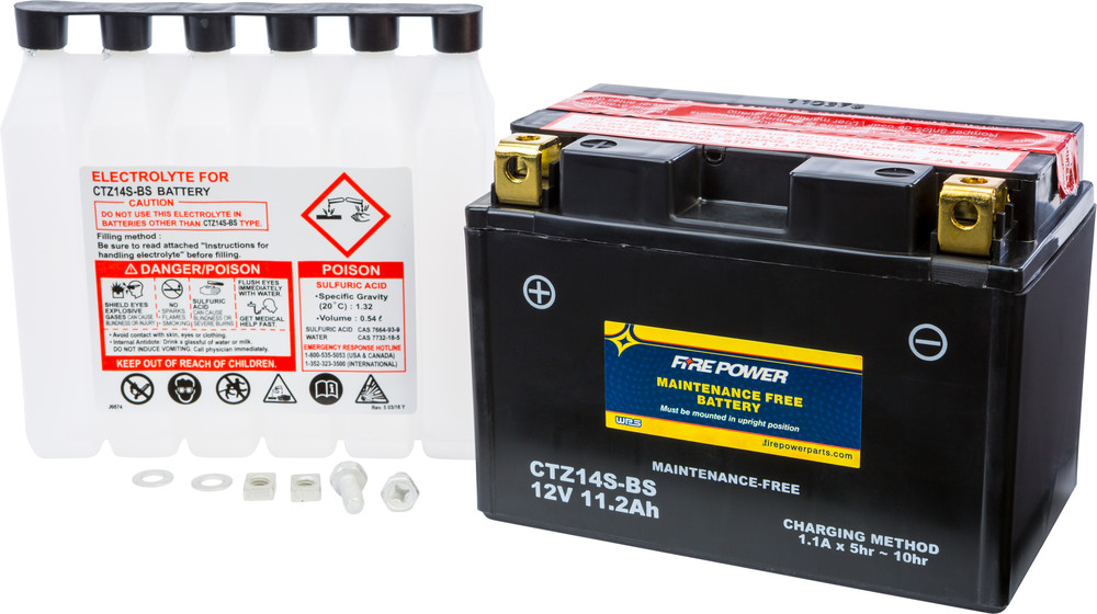 FIRE POWER BATTERY CTZ14S-BS MAINTENANCE FREE