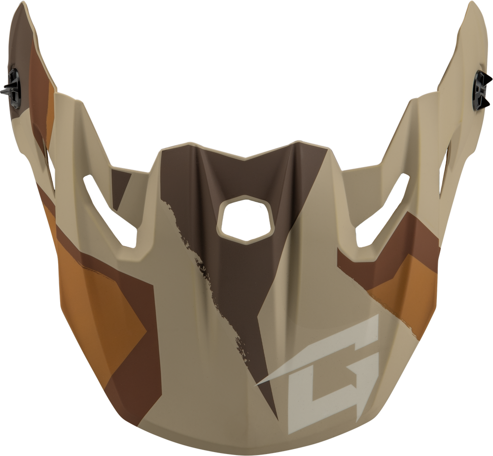 Gmax MX-96 Splinter Visor w/screws — Brown/Tan/White
