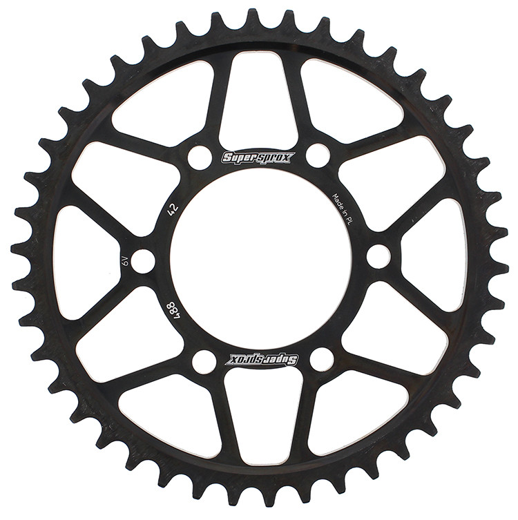 REAR SPROCKET STEEL 42T-530 BLK KAW