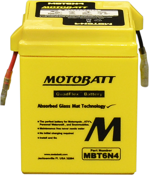 MOTOBATT BATTERY MBT6N4 SEALED FACTORY ACTIVATED