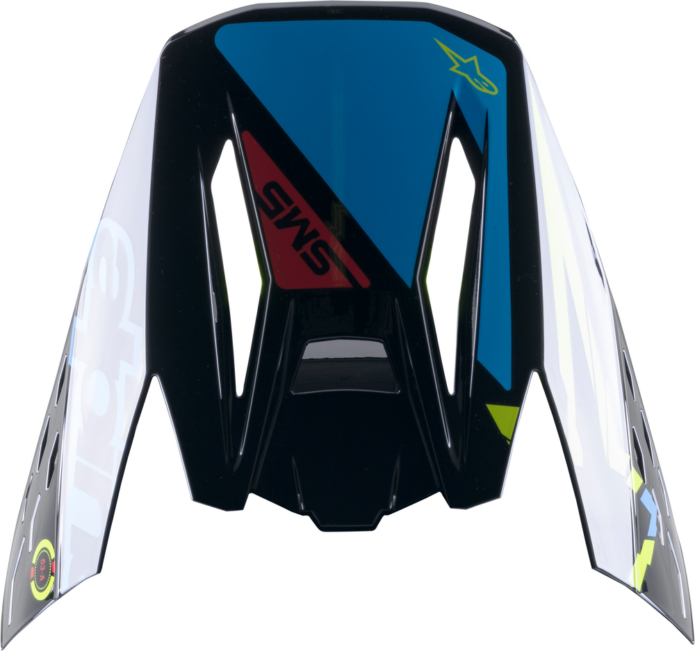S-M5 ACTION VISOR BLACK/CYAN/FLUO YELLOW