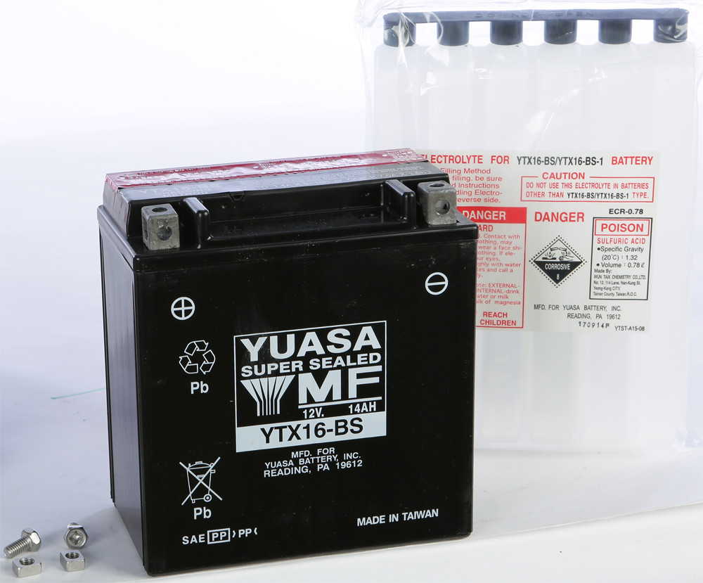 YUASA BATTERY YTX16-BS MAINTENANCE FREE