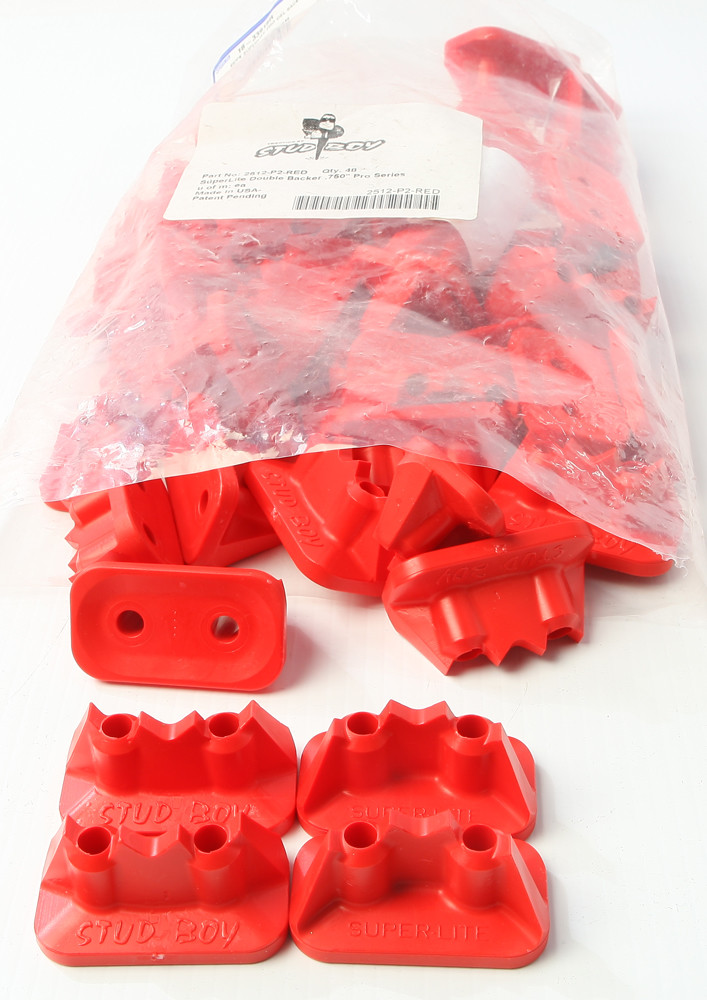 STUD BOY SUPER-LITE PRO SERIES DOUBLE BACKERS 0.75" 48/PK RED