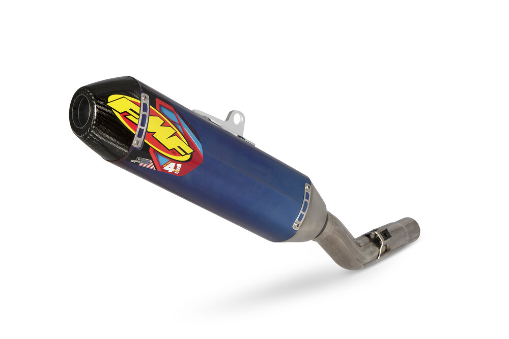 FMF FACTORY 4.1 RCT SLIP-ON MFLR ANO TITANIUM W/R. CARBON CAP