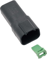 Namz Custom Cycle 4-Wire Black Deutsch Rcptcl & Wdglck Hd# 72104-94bk