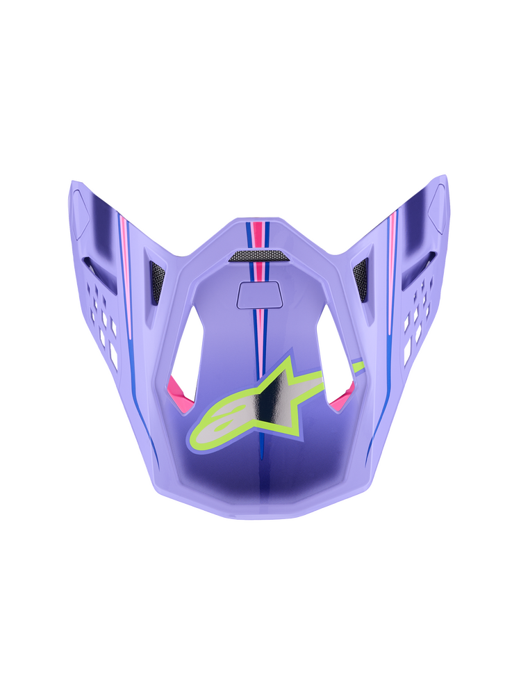 Alpinestars S-M10 JL VISOR ECE 22.06 PRPL/PNK FLUO/YLW FLUO GLS — Purple/Pink Fluo/Yellow Fluo