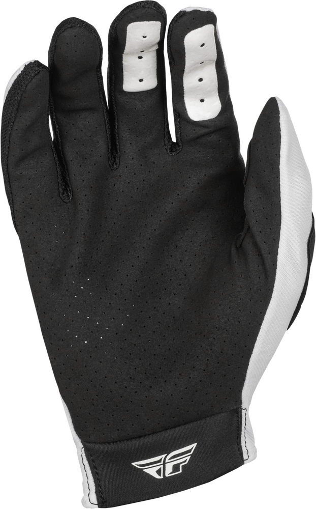 FLY RACING LITE GLOVES WHITE/BLACK LG