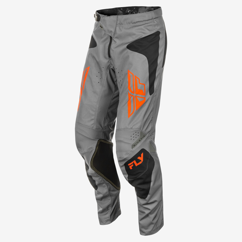 FLY RACING KINETIC SYM PANTS CA/NY GREY/ORANGE/BLACK SZ 38