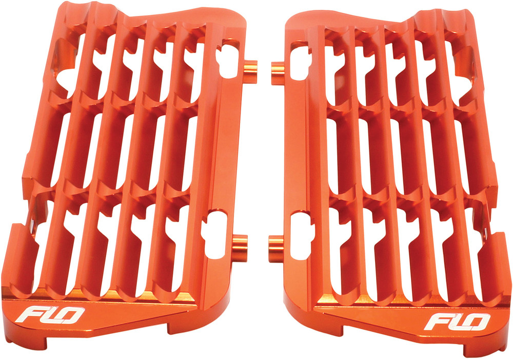 FLO MOTORSPORTS HIGH FLOW RADIATOR BRACES ORANGE