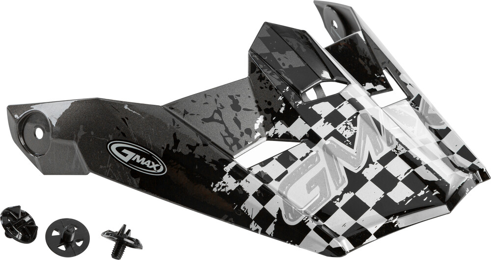 Gmax MX-49Y Anim8 Helmet Visor — Dark Silver/Black