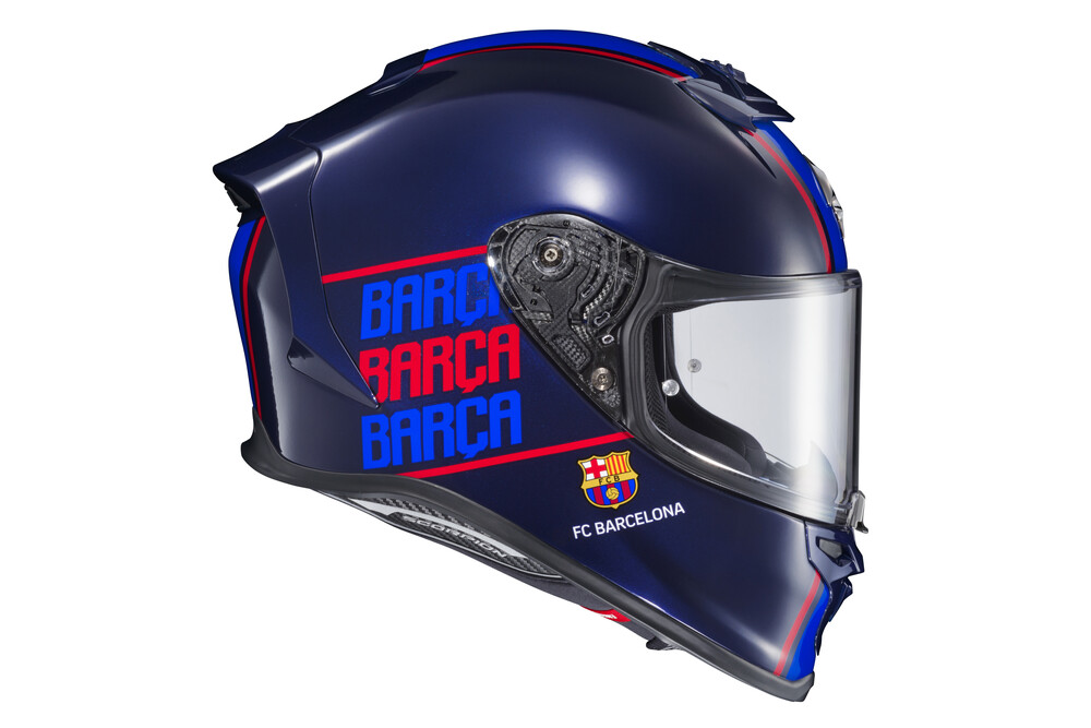 SCORPION EXO EXO-R1 AIR FULL FACE HELMET FC BARCELONA LG