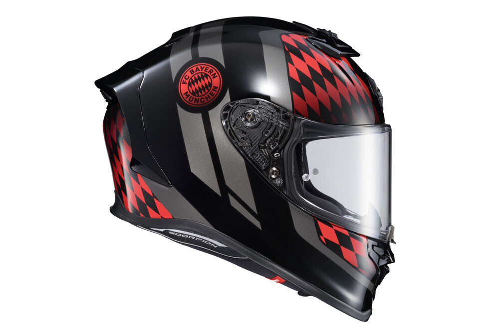 SCORPION EXO EXO-R1 AIR FULL FACE HELMET FC BAYERN MUNCHEN MD