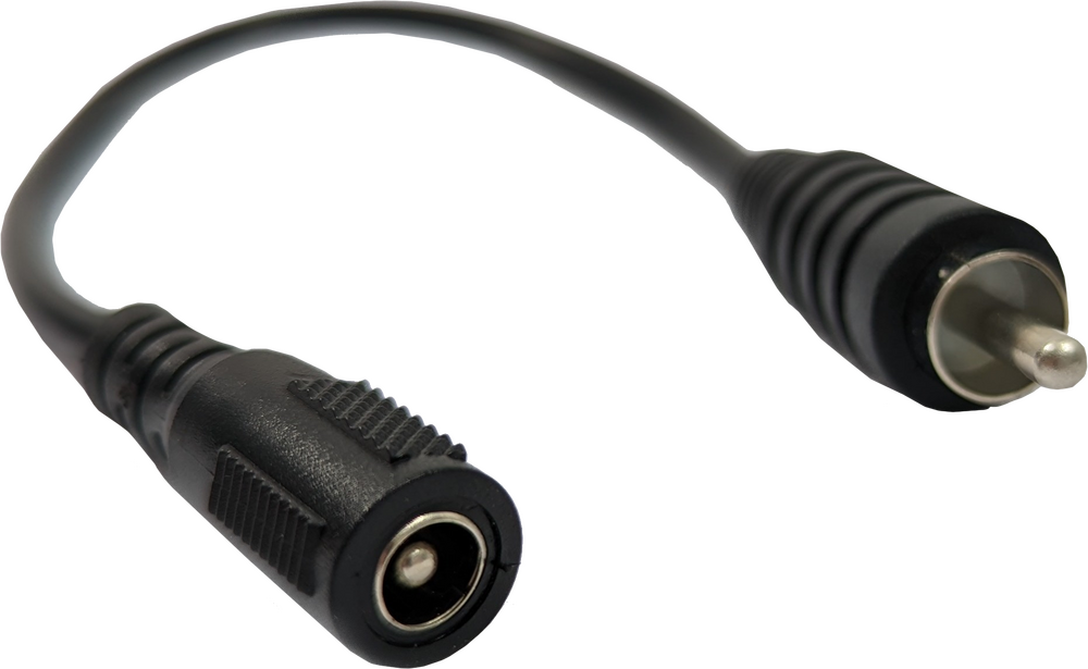 12V RCA TO FEMALE COAX ADAPTER 12V ACCESSORY