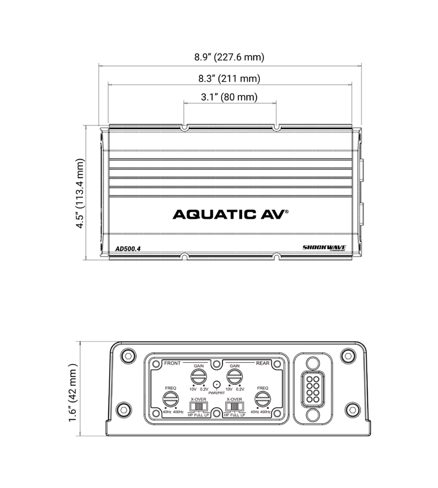 AQUATIC AV 4 CHANNEL AMP 600W