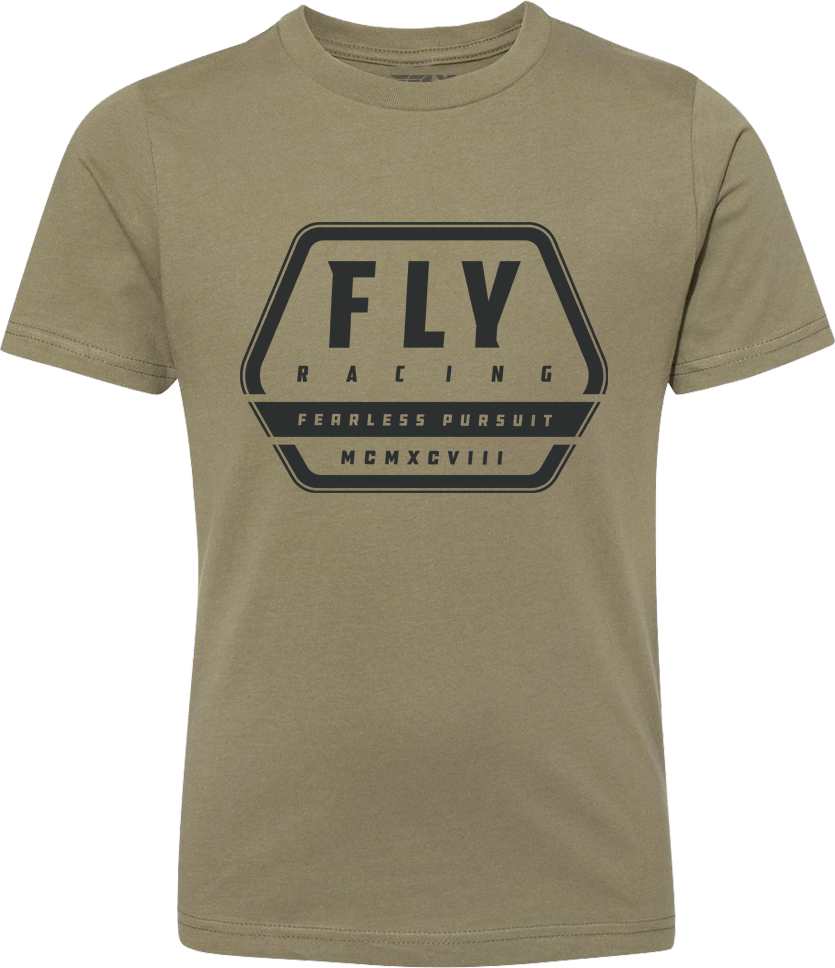 Fly Racing Youth Track Tee — Olive