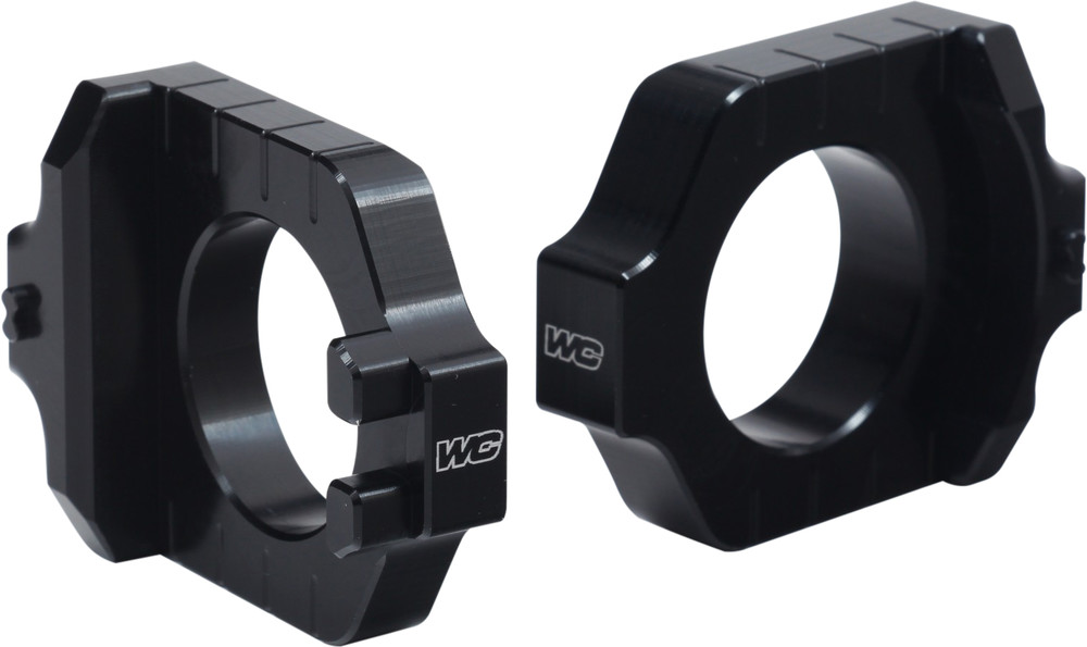 WORKS AXLE BLOCKS ELITE KAW/SUZ BLACK
