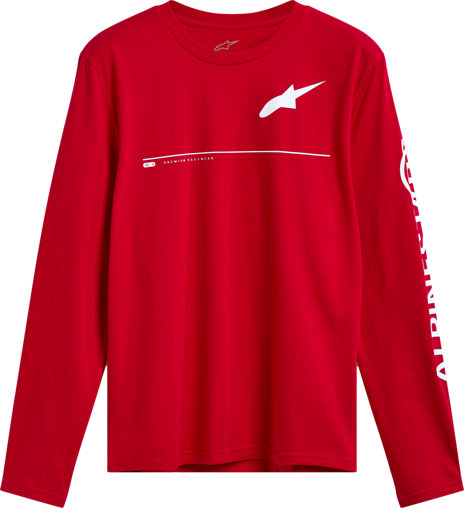 ALPINESTARS COMMITTED LS CSF TEE RED MD