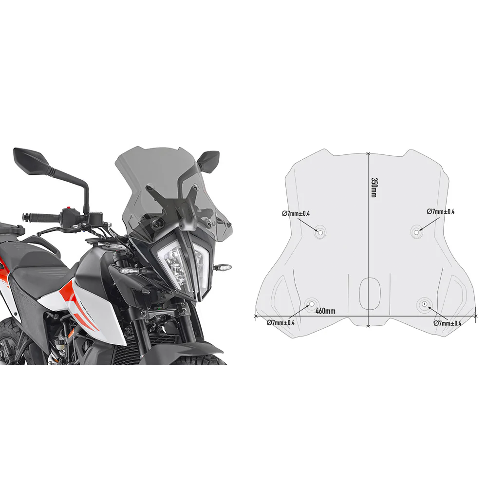 Givi 7710D Windscreen KTM 390 / 790 Adventure / R 2019-2024