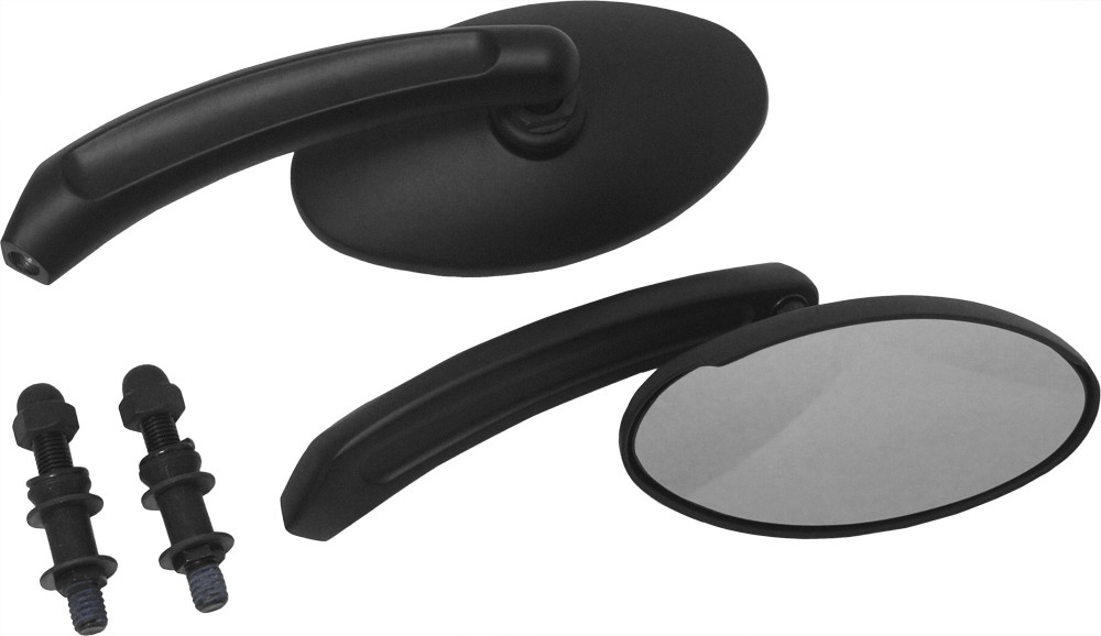 Harddrive Mirrors Black Oval Black