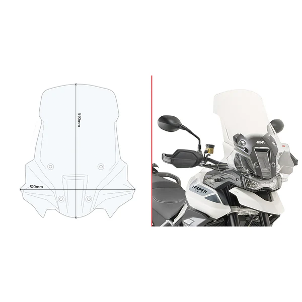 GIVI WINDSHIELD SPECIFIC CLEAR TRI