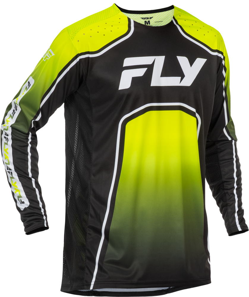 Fly Racing Youth Rayce Bicycle Jersey (2026) — Lime/Black/White