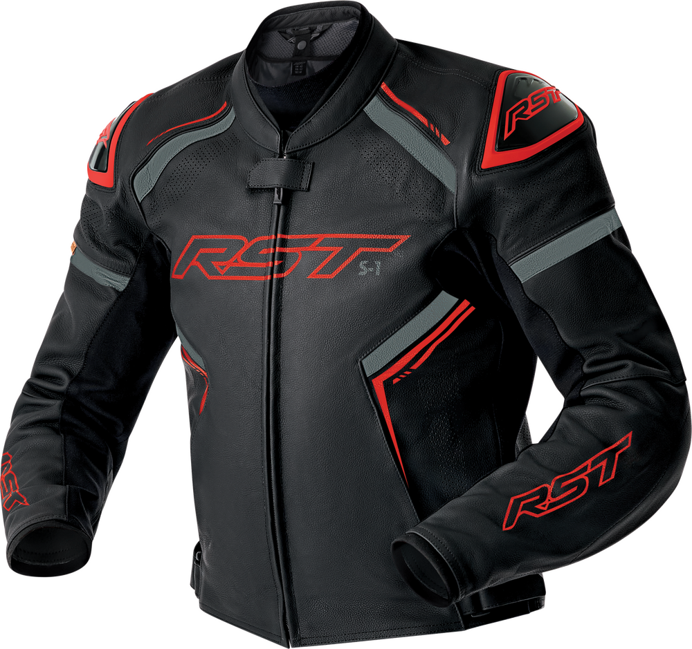 Rst S1 Air D3O Leather Jacket — Black/Grey/Red