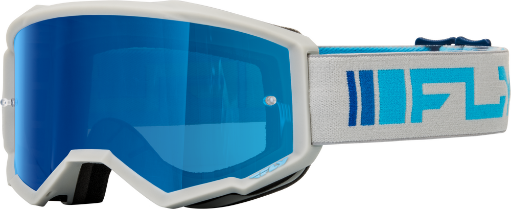 ZONE GOGGLE SILVER/BLUE W/ DARK BLUE MIRROR/SMOKE LENS