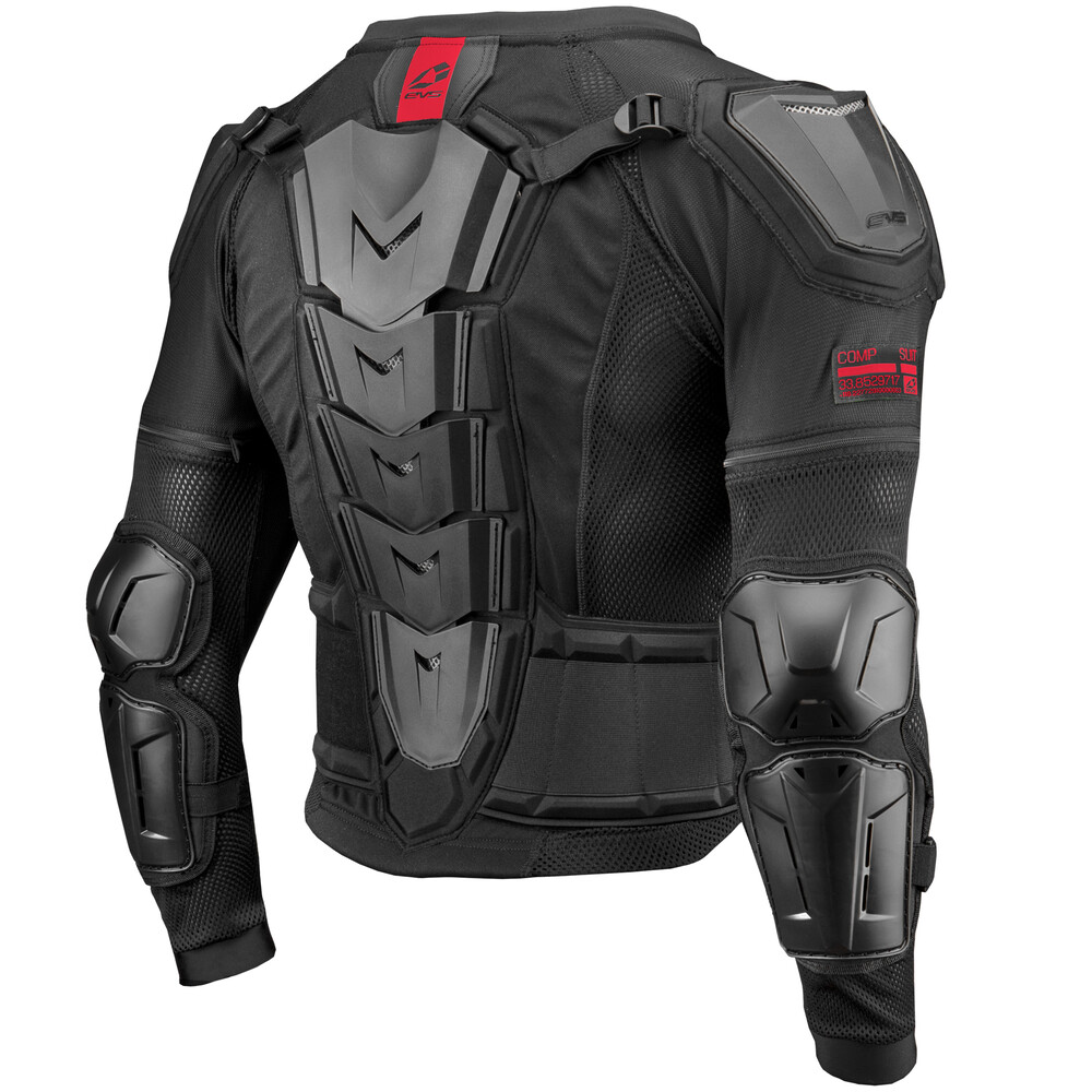 EVS BALLISTIC JERSEY COMP SUIT BLACK/RED YOUTH SM