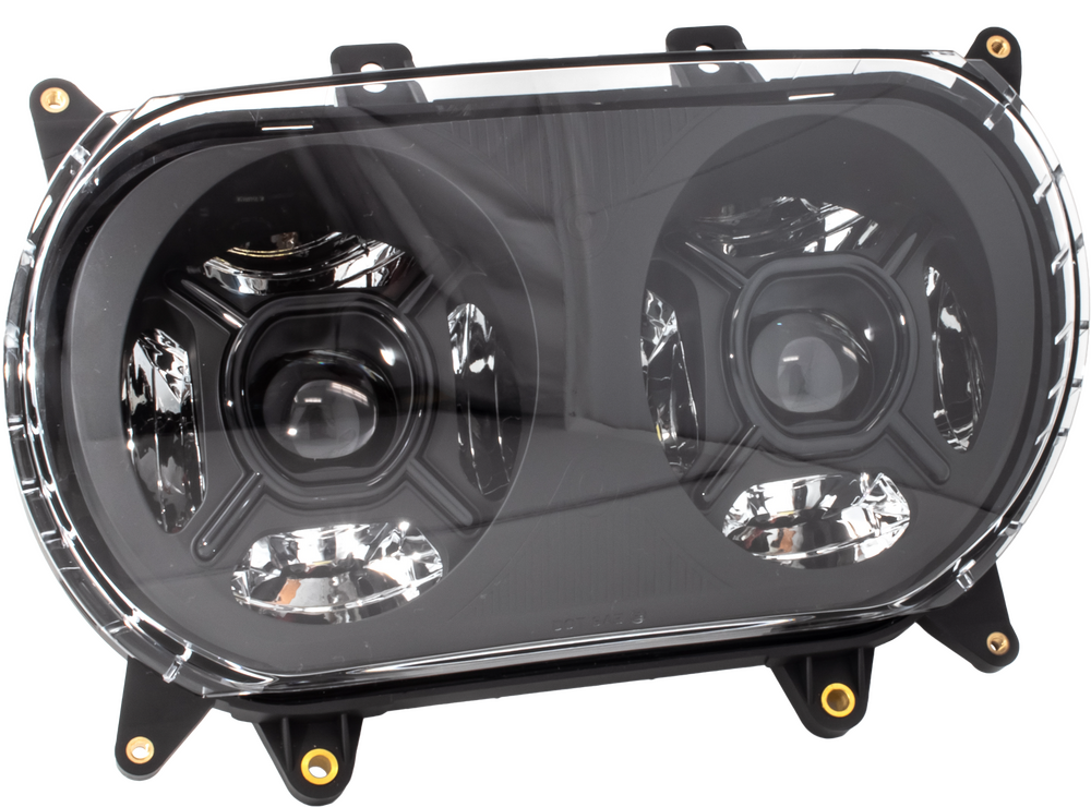 LED DOUBLE BARREL BLK/CHR FLTR `15-UP
