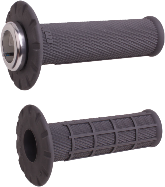 Odi Micro-X Lock-On Grips Half-Waffle Graphite/Silver