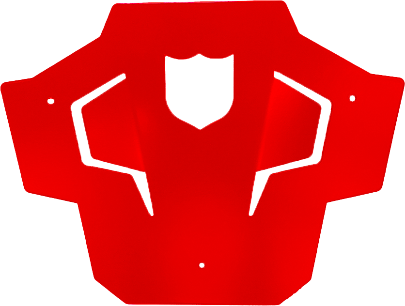 REAR SPORT BUMPER SKID PLATE RED