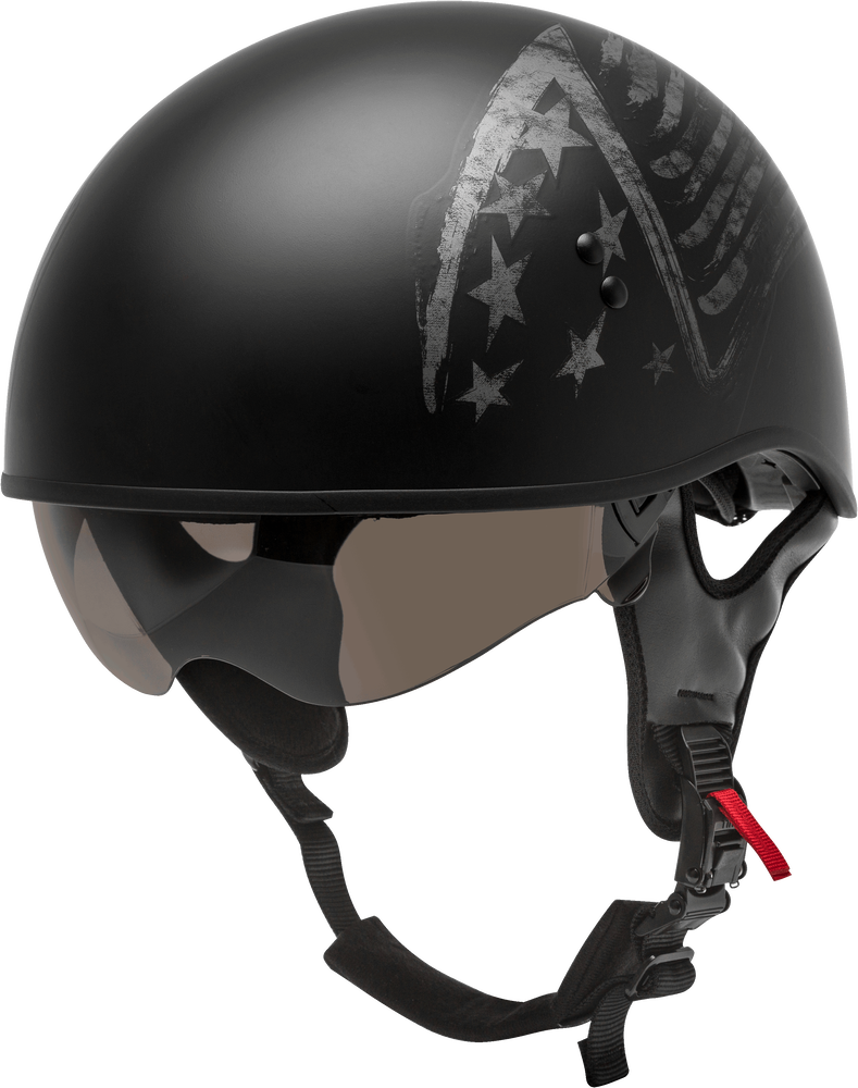 Gmax HH-65 Naked Bravery Helmet — Black/Grey